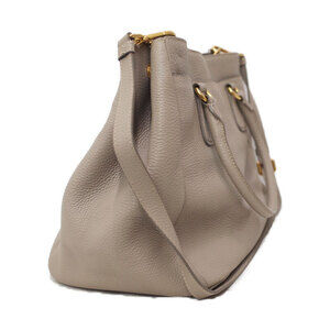 Prada calfskin grained shopper leather bag Daino leather Vitello Pink tote